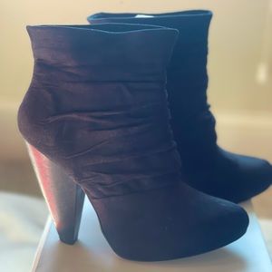 Black Suede Booties sz.  7